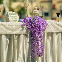 BalsaCircle 5 Bushes 44" Purple Hanging Artificial Wisteria Flowers Vine Garland