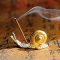 thumbnail image 6 of Ludlz Brass Incense Holder - Snail Turtle Incense Burner and Cone Incense Holder with Ash Catcher-Incense Stick Holder Censer Stand Tea Culture Meditation Decor, 6 of 7