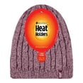 thumbnail image 2 of Heat Holders - Womens Ribbed Cable Knit Fleece Lined Thermal Knitted Beanie Hat, 2 of 2