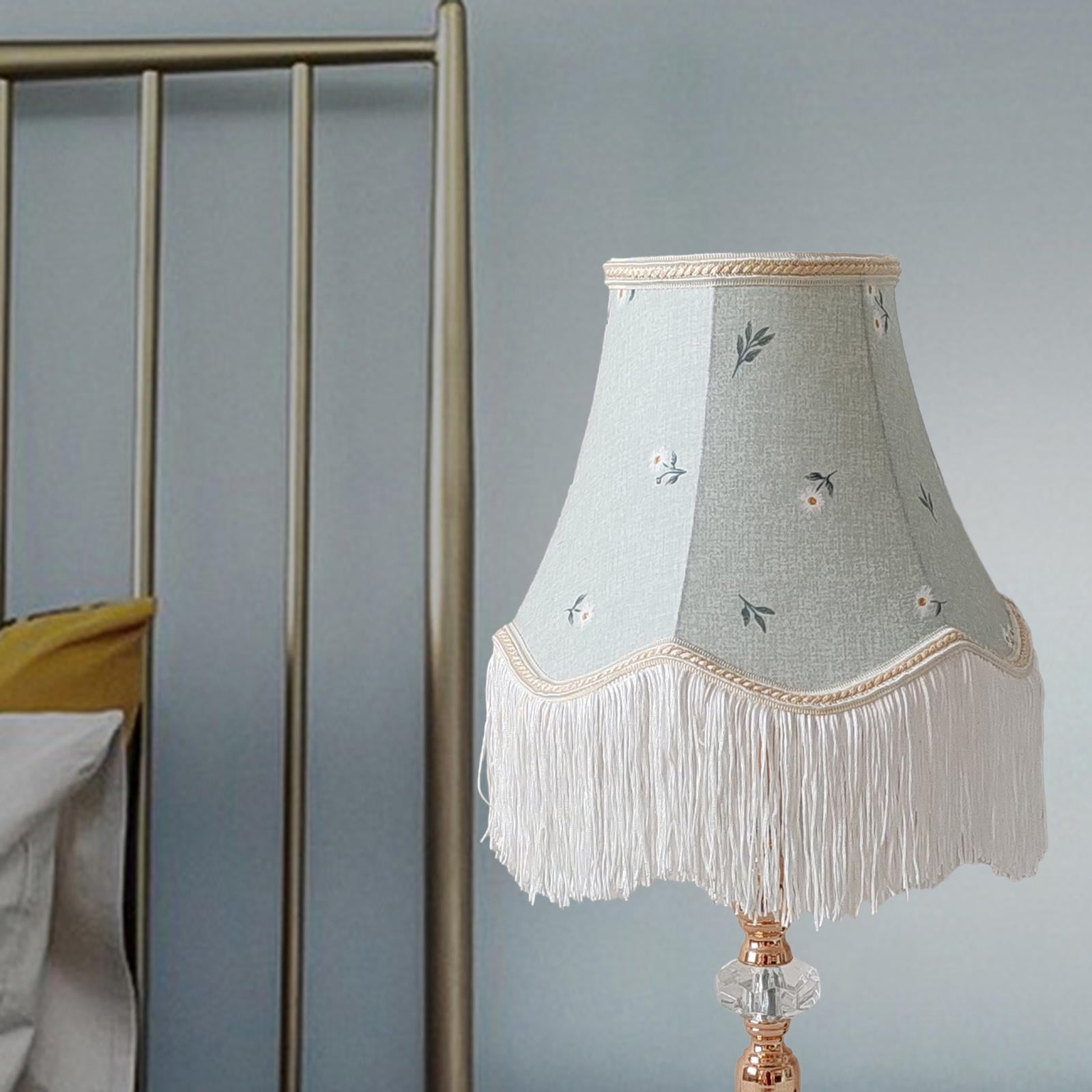 Gazechimp Bedside Light Shade Tassel Fresh Table Lamp Shade for Bedroom Cafe Farmhouse Style A
