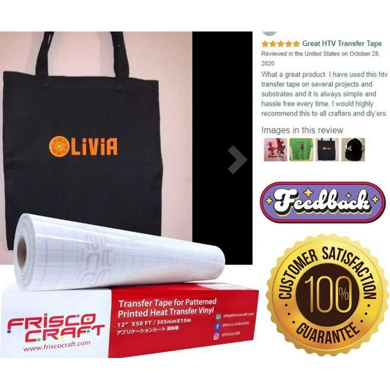  Frisco Craft Clear Vinyl Transfer Tape for Adhesive Vinyl :  Arts, Crafts & Sewing