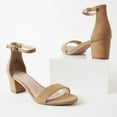 thumbnail image 6 of J. Adams Daisy Block Heel Sandals, Ankle Strap Block Heels Open Toe Dress Shoes, Chunky Heels Comfortable and Stylish for Women, 6 of 7