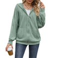 thumbnail image 4 of Wevis Women's Full Zip Hooded Jacket Long Sleeve Loose Casual Outerwear With Pockets, 4 of 6