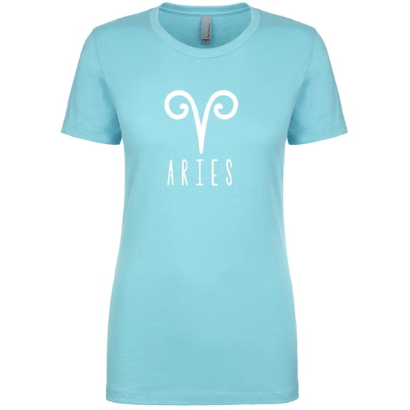 Aries Zodiac Sign Womens crewneck tee