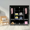 thumbnail image 2 of Svebake PKWQ506BK 12 Shelves 4 Side Pockets Wardrobe Portable Closets, Black, 2 of 4