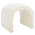 thumbnail image 5 of SAFAVIEH Kibo Modern Style n Shape Ottoman, Cream ( 20.1 in. W x 18.3 in. D x 18.5 in. H), 5 of 9