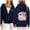 A1#Navy632, variant on Wxolcjlv Womens Zip Up Hoodie Fleece Dolphin Print Oversized Long Sleeve Casual Sweatshirt