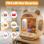 Contixo CM1 Capybara Tabletop Claw Machine for Kids, Mini Arcade Prize Grabber with Lights, Music & Toys, Brown