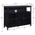 thumbnail image 5 of Convenience Concepts Big Sur Deluxe 55 inch TV Stand with Storage Cabinets and Shelf, Black, 5 of 11