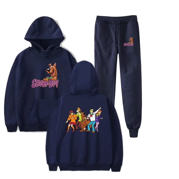 Scooby Doo Merch MenWomen Fall Suit Hoodies Sportswear Hooded Ankle Banded Pant Two Piece Set