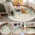 thumbnail image 5 of Sage Green Eucalyptus Round Area Rug 8Ft Washable Large Circle Rugs for Living Room Dorm, Country Leaves Rustic Botanical Vintage Non-Slip Carpet Floor Mats Indoor Outdoor Carpet Runner Home Decor, 5 of 8