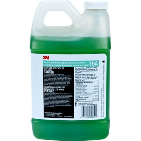 3M Bathroom Disinfectant Cleaner 15A, Green (Box with 4 Bottles, 1.9L (Best Homemade Disinfectant Cleaner)