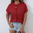 thumbnail image 4 of Uaswgudfs Womens Cap Sleeve Tops 2025 Summer Casual Crew Neck Knit Lightweight Sweater Pullover Blouse, 4 of 7