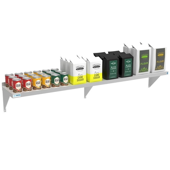KoolMore 12" x 72" 18-Gauge Stainless-Steel Heavy Duty Wall Shelf