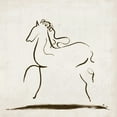 thumbnail image 2 of Reeves, Tom 12x12 Black Ornate Wood Framed with Double Matting Museum Art Print Titled - Horse I, 2 of 4