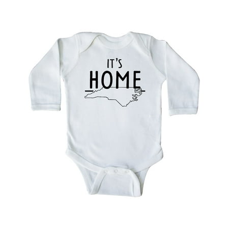 

Inktastic It s Home- State of North Carolina Outline Gift Baby Boy or Baby Girl Long Sleeve Bodysuit