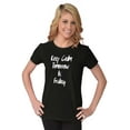 thumbnail image 4 of Keep Calm Tomorrow is Friday Weekend Womens Slim Fit Graphic Tee Brisco Brands L, 4 of 5