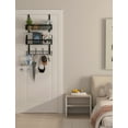thumbnail image 6 of Over the Door Hooks Organizer Storage - Over the Door Hanger for Coat Rack, Over Door Storage with 12 Hooks & 2 Mesh Baskets, for Bathroom,Bedroom,Kitchen,Office, 6 of 8