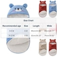 thumbnail image 4 of Bovxnpu Newborn Sleeping Bodysuit Baby Fall Winter Hooded Sleeping Bodysuit Bear Graphic Ear Open Blanket Newborn Sleepwear Summer 2 Piece Outfits, 4 of 6