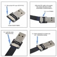thumbnail image 3 of Xiwai Down Angled USB 2.0 Type-A Male to Type-A Male Data Flat Slim FPC Cable 90 Degree for FPV and Disk and Scanner and Printer, 3 of 7
