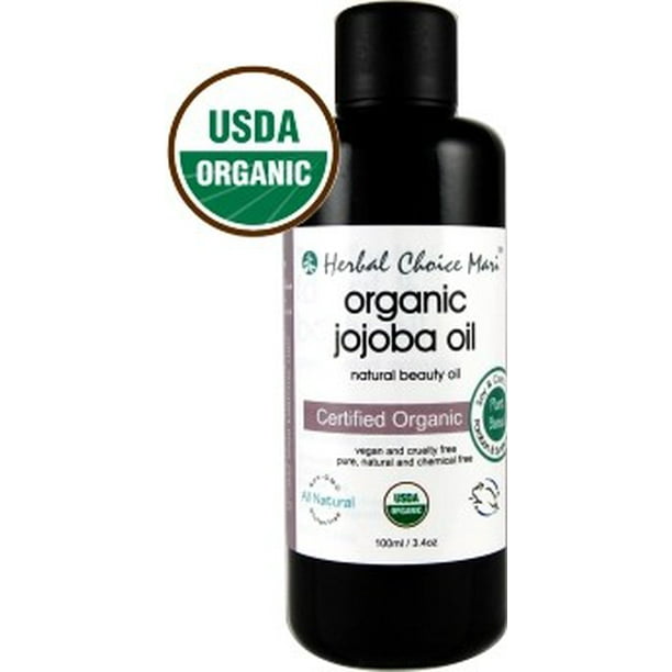Herbal Choice Mari Organic Jojoba Oil 100ml/ 3.4oz Glass Bottle