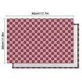 thumbnail image 6 of Pink Brown Heart Checkered Pattern Summer Placemats Table Placemats Set Of 4-Linen Kitchen Washable Placemats Table Mats 11.8"x17.7" Non-Slip Heat Resistant, 6 of 6