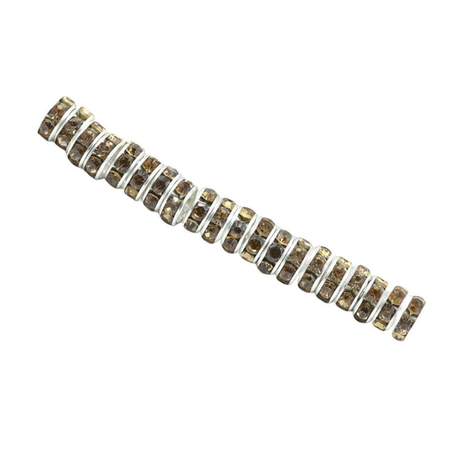 50 Pcs Perles d'Espacement en Strass Rondelles Faites à la Main Bijoux Rondelles Amples Cristal Multi-Couleurs Perles Collier Accessoires Champagne