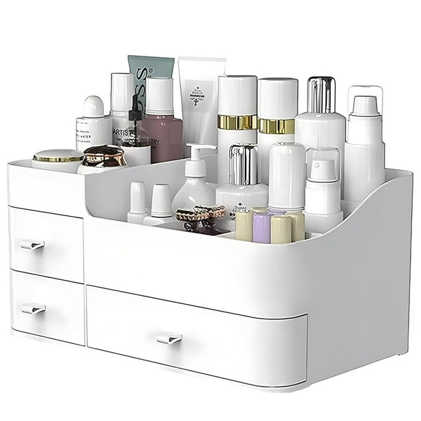 ONXE Organizador de maquillaje con cajones, organizador de encimera de gran capacidad para tocador, escritorio de baño y dormitorio, organizador de cosméticos para el cuidado de la piel, cepillos, som