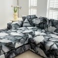 thumbnail image 4 of SHANNA Sectional Couch Covers L Shape 3 Seater +3 Seater Sofa Slipcover with 2Pcs Pillowcase As Gift, 4 of 11