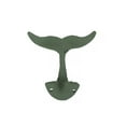 thumbnail image 3 of Zeckos Green Cast Iron Whale Tail Nautical Wall Décor Hooks Set of 4, 3 of 7