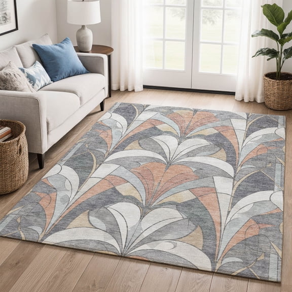 Addison Rugs Mayfield Premium Machine Washable Transitional Modern Gray Rectangle Rug, 10' x 14'