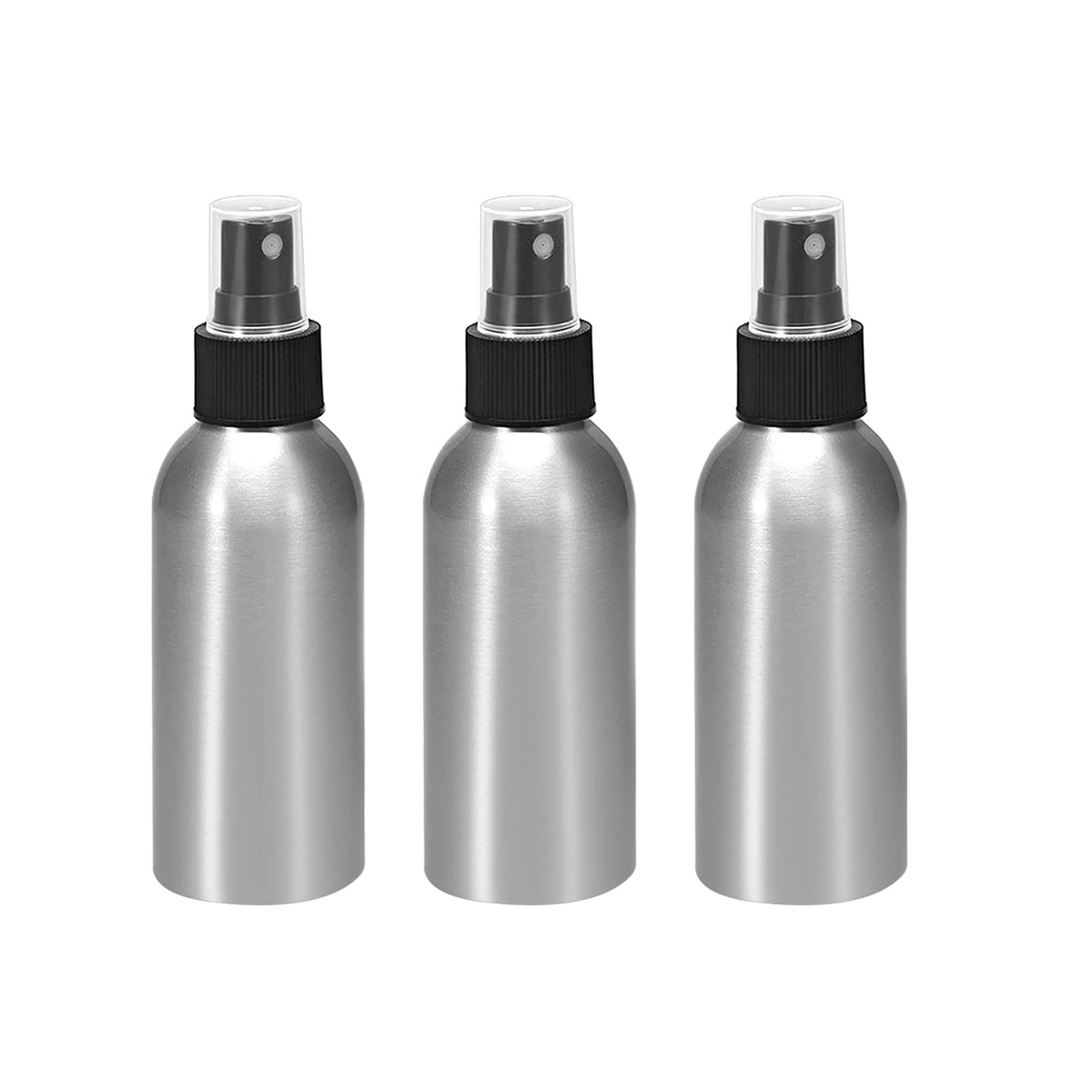 3 pcs 4oz/120ml Aluminium Spray Bottle with Black Fine Mist Sprayer