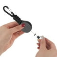 thumbnail image 4 of AMERTEER Retractable Keychain Lightweight Keychain 2-in-1 Keychain Set Carabiner with 60cm Steel Wire Rope Retractable Id Holder for, 4 of 5