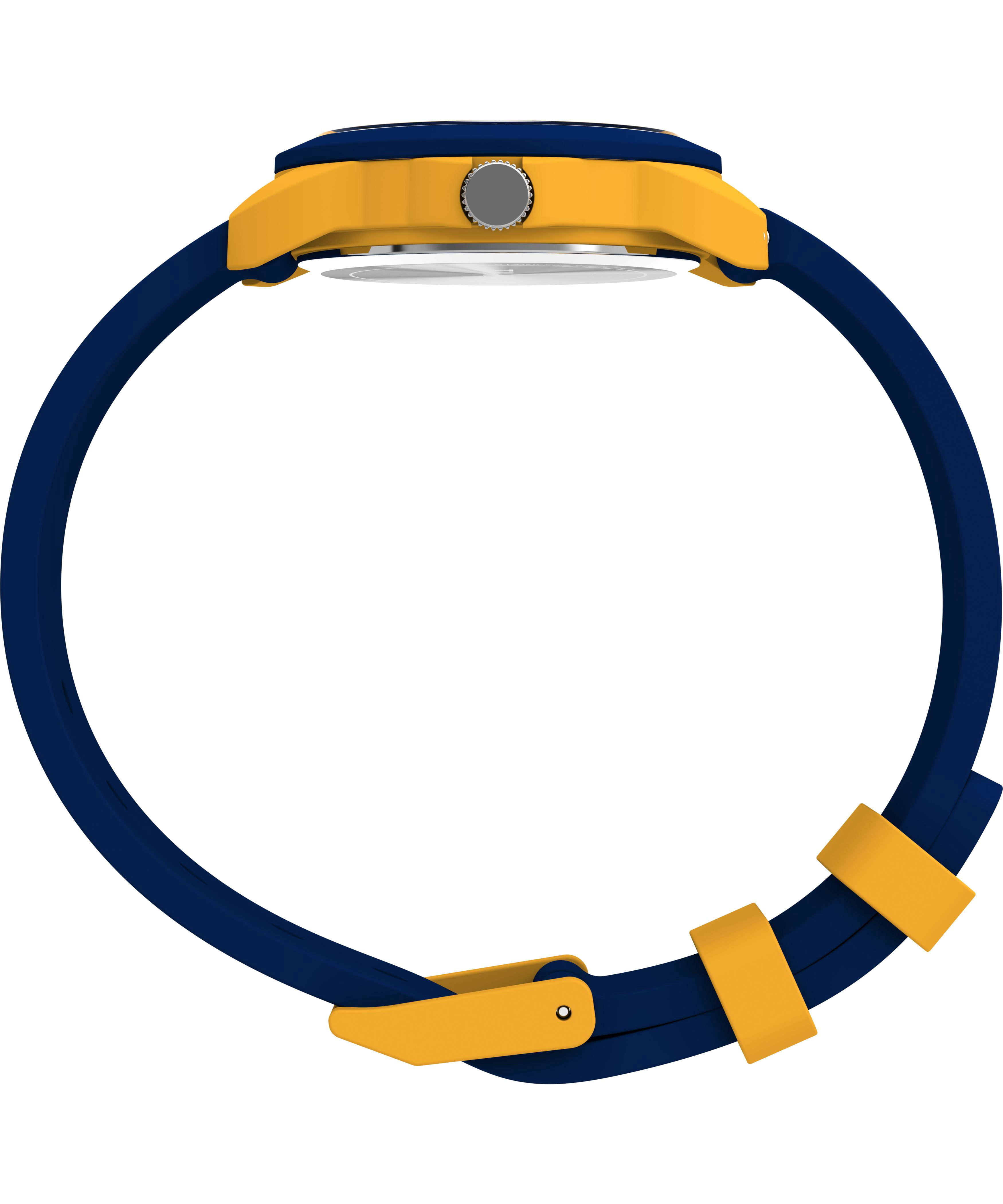 Timex Kids Analog 30mm Watch - Blue Strap White Dial Yellow Case