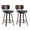 Black, variant on Hassch Mid-Century Swivel Counter Bar Stools Set of 2, Black Faux Leather Upholstered Seat with Walnut Curved Back & Bentwood Legs & Metal Footrest for Kitchen Island, Dining Room