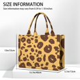 thumbnail image 3 of Large Capacity Tote Bag,Yellow and Brown Of Leopard Print Handbag Fashion Luxury Tote Bag,15.7"x13"x 5.1" Inches,Laptop Compatible, 3 of 6