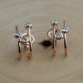 thumbnail image 3 of Solid 18Kt Rose Gold 0.45 TCW SI Clarity HI Color Diamond Fine Earrings, 3 of 4