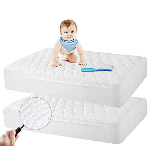 No Harsh Chemicals The Cozy Caterpillar Cozy Caterpillar Crib Mattress Protector Pad Washer & Dryer Safe Hypoallergenic Eco-Friendly 100% Waterproof Bamboo Crib Mattress Cover/Topper for Baby & Toddler