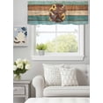 thumbnail image 3 of Curtain Valance for Windows,Retro Country Star Sunflower Berry Kitchen Valances Rod Pocket Short Curtains,Farmhouse Wood Board Window Treatment Panel for Bedroom Bathroom 42x18in, 3 of 9