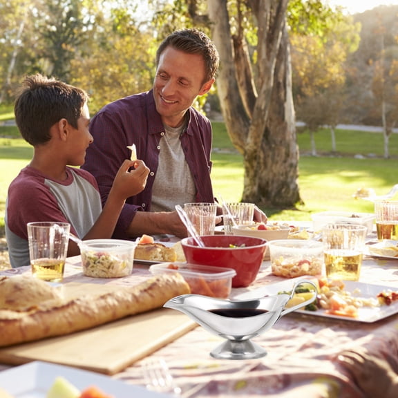 ELAYARD Sauce Bowl Gravy Boat Silver Stainless Steel 1Pcs