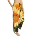 thumbnail image 6 of Salouo Golden Sunflower In Field Print Women's Pajama Pants Casual Loose Sweatpants PJs Flowy Pants Drawstring Palazzo for Women Wide Leg Pants Lounge Pajama -XX-Large, 6 of 8