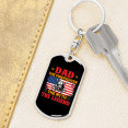 thumbnail image 6 of Dad The Firefighter Stainless Steel or 18k Gold Premium Swivel Dog Tag Keychain, 6 of 10