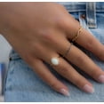 thumbnail image 3 of ArtpalaceByMitika Australian Lab Opal Stacking Ring, Dainty Moissanite Ring, Delicate Opal Oval Shape Ring, Minimalist Ring, Gift for Her for Women 925 Sterling Silver Engagement Ring, 3 of 6