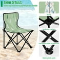 thumbnail image 4 of 600D Oxford Camping Chair Portable Foldable Chair Supports 220 lbs for Picnic, Fishing, Backpacking Green and White Christmas Tree, 4 of 8