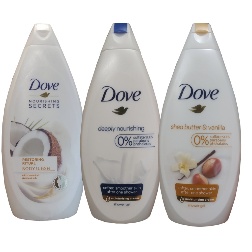 Dove Body Wash Shower Gel FlavorNourishing Set SizePack of 3