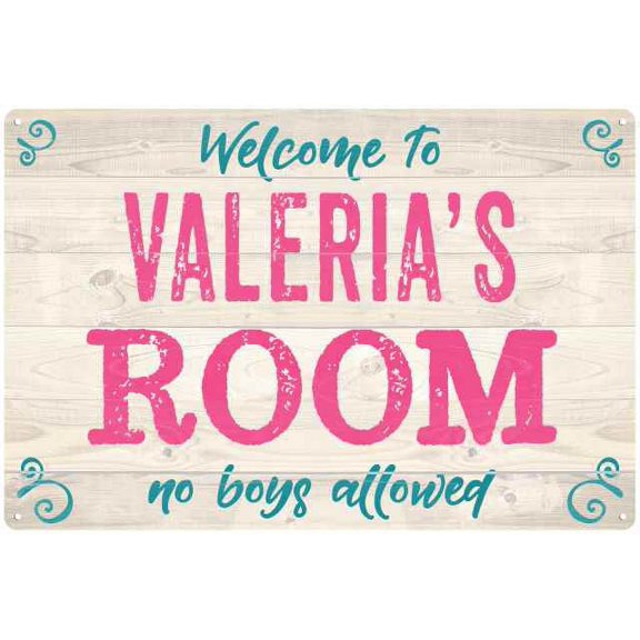 VALERIA'S Room Kids Bedroom Sign Gift 8x12 Metal Sign 108120089156