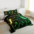 thumbnail image 3 of Homewish Kids Game Console Full Size Comforter Sets,Modern Video Game Bedding Comforter Set,Green Yellow Black Bedding Sets For Boys,Breathable Home Decor Reversible,3pcs, 3 of 8