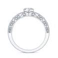 thumbnail image 2 of Certifie Heart Lab Grown Diamond Art Deco Ring, EF-VS Quality, Half Carat - Ready to Gift, 14K White Gold, US 3.00, 2 of 8