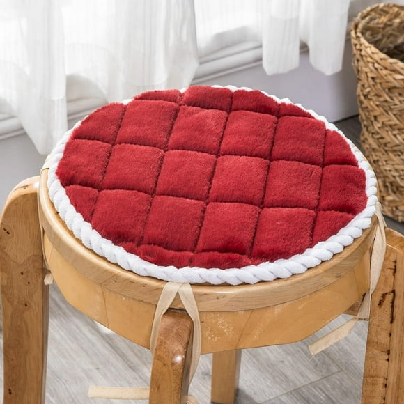 Nvzi 4 cojines gruesos y cómodos para jardín, terraza, hogar, cocina, oficina, 11,81 x 11,81 pulgadas (rojo oscuro)