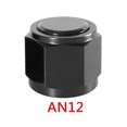 thumbnail image 1 of 1PC AN4 AN6 AN8 AN10 AN12 Adapter Female Flare End Cap Plug Pipe Fittings Hex Bolt Port Fitting Aluminum Black~0964, 1 of 1